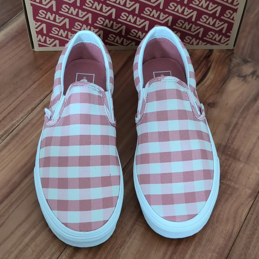 Vans Classic Slip on Rosette / True White Men's Size 7 1/2 Women's 9 Nwt - Picture 3 of 9